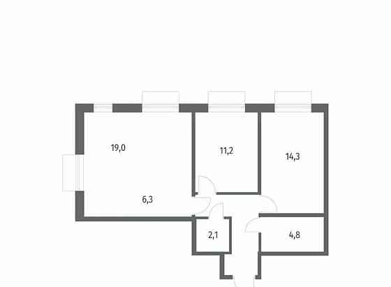 3-комн. квартира, 65.1 м2, 5/12 эт. Санкт-Петербург
