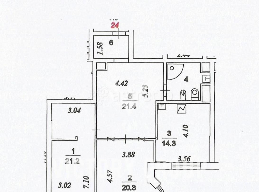 3-комн. квартира, 90 м2, 6/33 эт. Москва - изображение 4