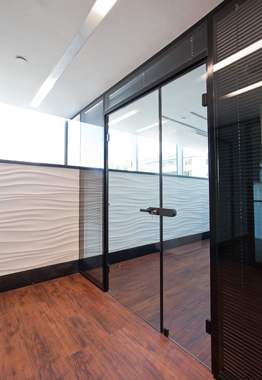 Дверь цельностеклянная алюминиевый профиль под ключ Челябинск