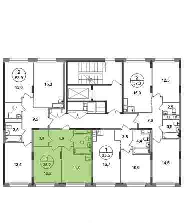 1-комн. квартира, 35 м2, 7/17 эт. Москва