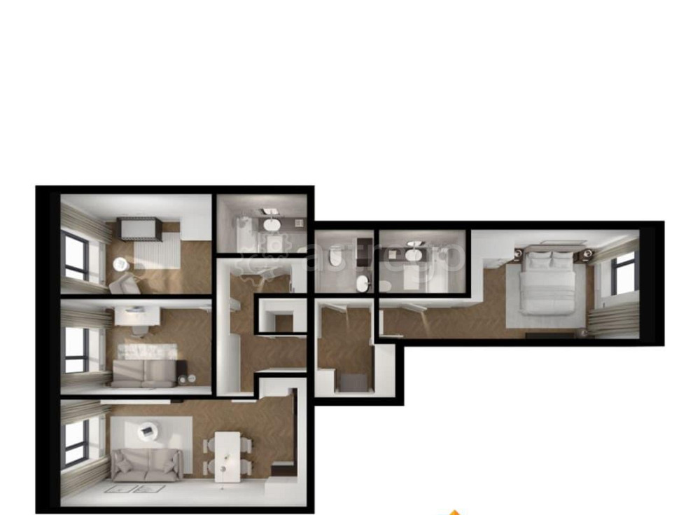 3-комн. квартира, 82.4 м2, 1/12 эт. Санкт-Петербург - изображение 7