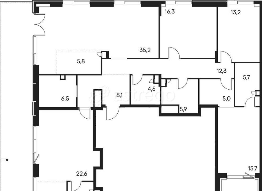 4-комн. квартира, 178 м2, 10/10 эт. Москва - изображение 1
