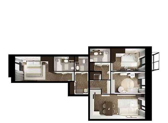 3-комн. квартира, 84.8 м2, 9/12 эт. Санкт-Петербург
