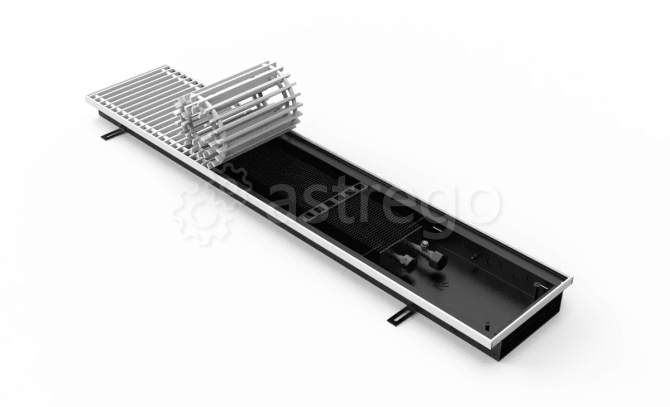 Конвектор внутрипольный VITRON ВК.055.200.1500.2ТГ с корпусом из оцинкованной стали Витрон Москва - изображение 1