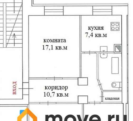 3-комн. квартира, 72 м2, 5/5 эт. Архангельск
