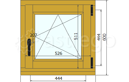 Окно деревянное со стеклопакетом для бани из дуба 600х600 мм Москва - изображение 1