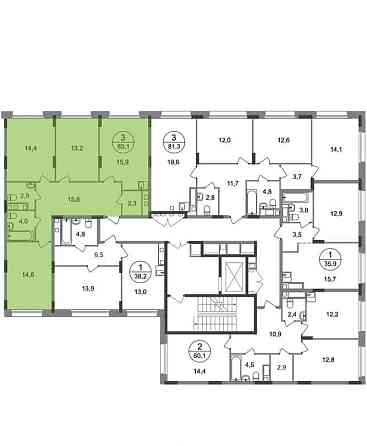 3-комн. квартира, 83 м2, 8/17 эт. Москва