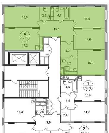 4-комн. квартира, 107 м2, 15/17 эт. Москва