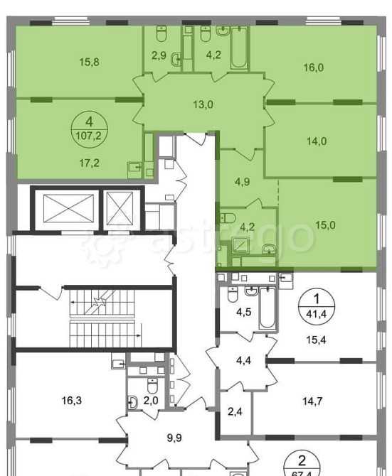 4-комн. квартира, 107 м2, 15/17 эт. Москва - изображение 4