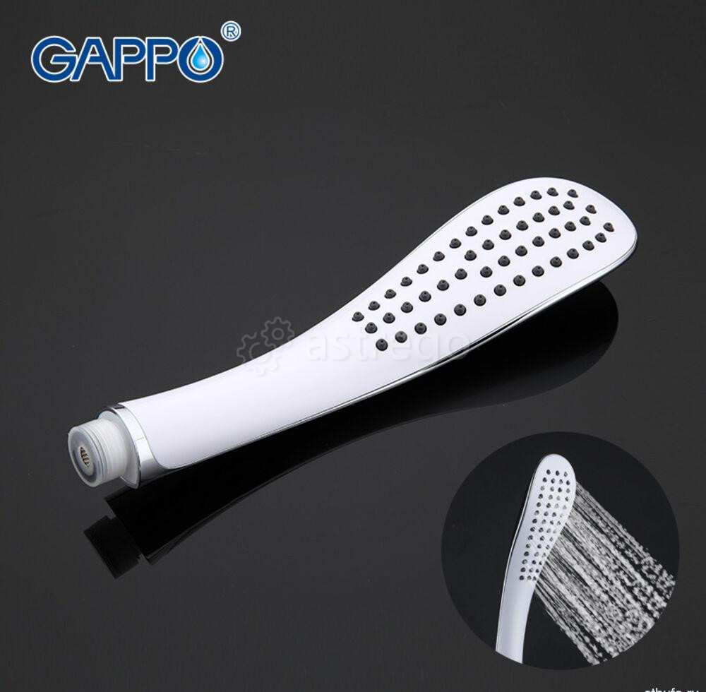 Лейка душевая ЛЮКС 1 режим, цвет белый G01 GAPPO (60) Пермь - изображение 1