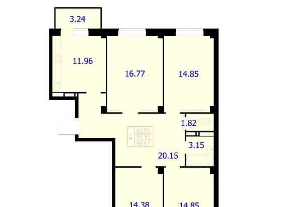 4-комн. квартира, 99.87 м2, 7/9 эт. Красноярск
