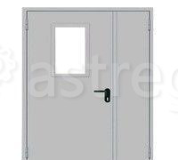 Дверь противопожарная металлическая двупольная ЕI 60 остекленная Уфа - изображение 1