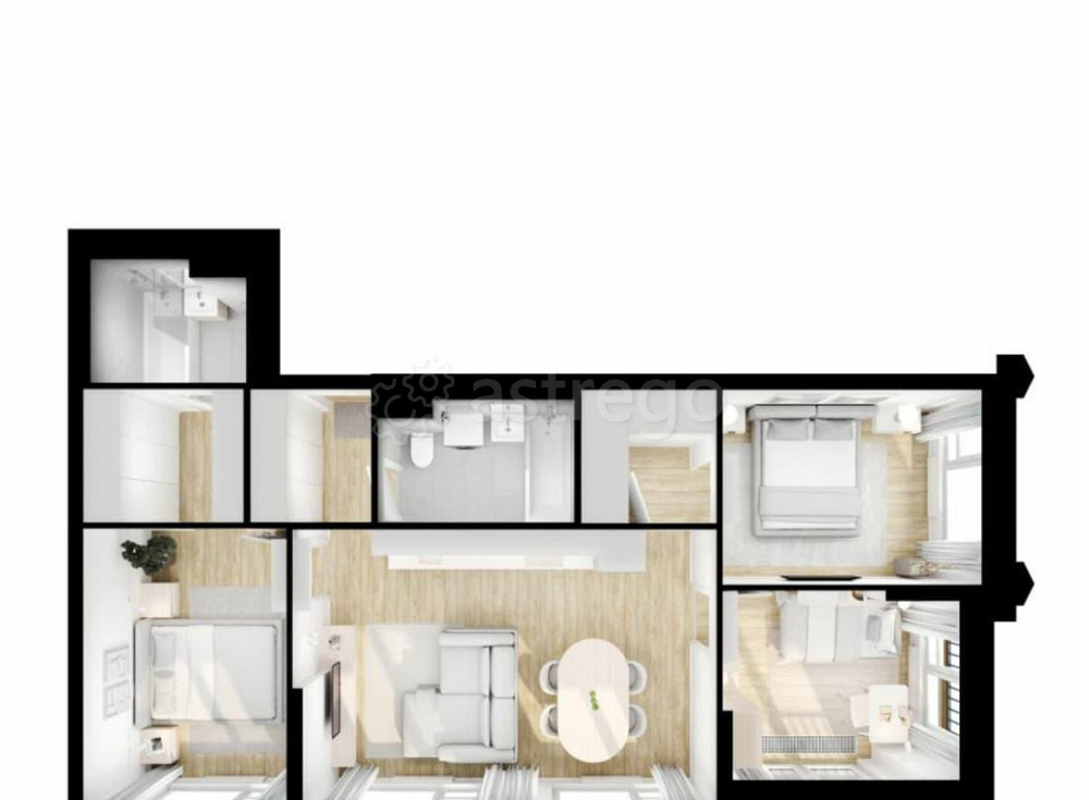 3-комн. квартира, 72.5 м2, 22/32 эт. Москва - изображение 7