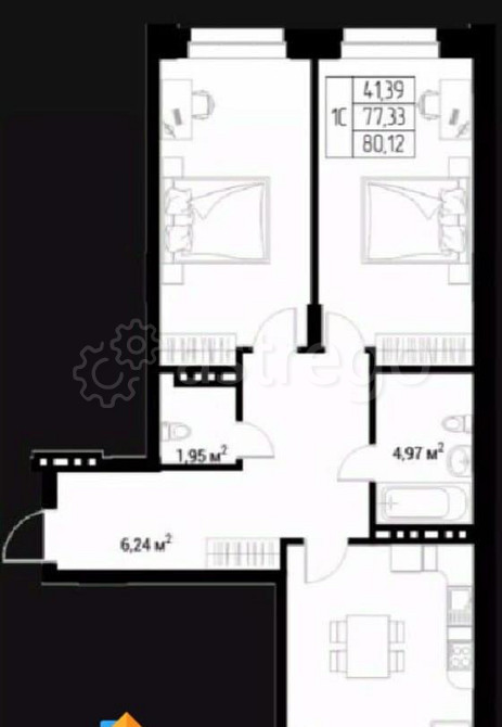 Студия, 80.12 м2, 8/9 эт. Горно-Алтайск - изображение 1