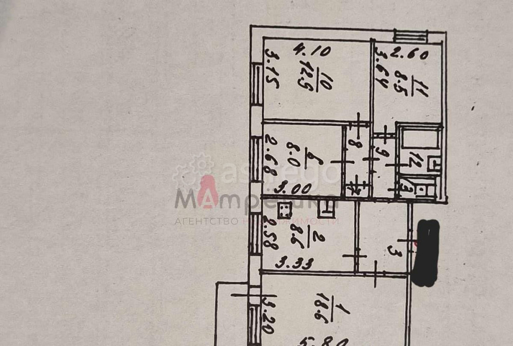 4-комн. квартира, 71 м2, 5/9 эт. Белгород - изображение 3