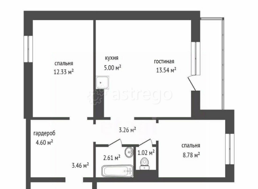 3-комн. квартира, 64.7 м2, 16/17 эт. Красноярск - изображение 1