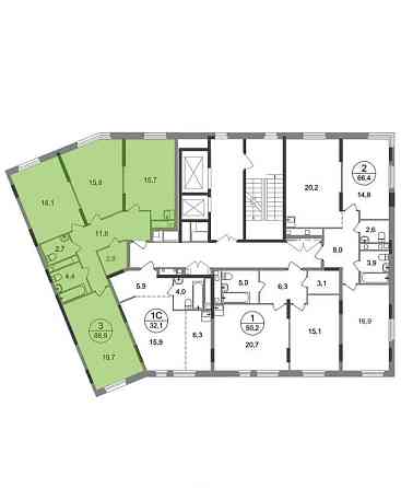 3-комн. квартира, 88 м2, 14/17 эт. Москва
