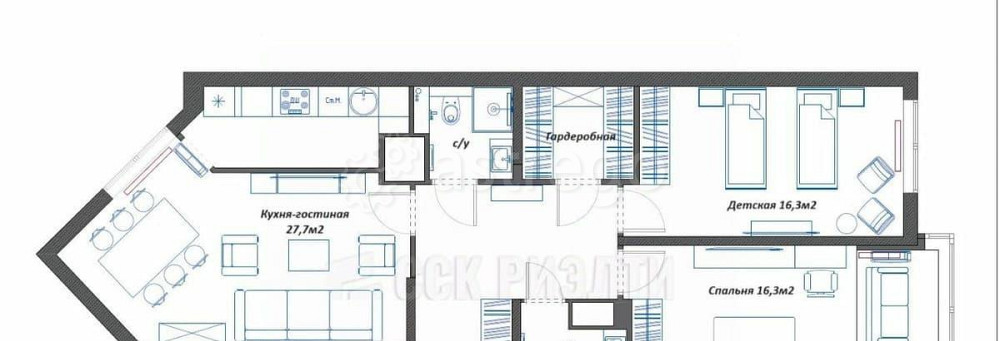 3-комн. квартира, 87.4 м2, 25/25 эт. Красногорск - изображение 4