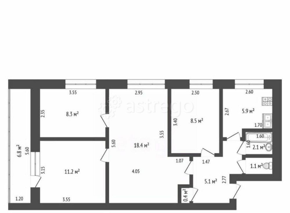 4-комн. квартира, 61 м2, 4/5 эт. Уфа - изображение 5