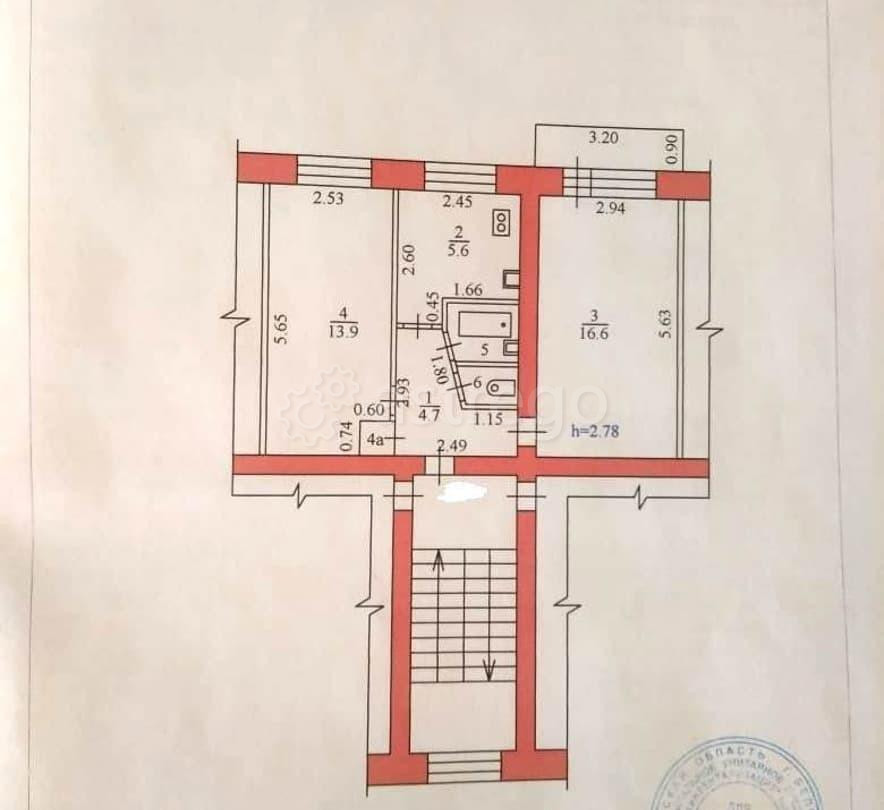 2-комн. квартира, 44.4 м2, 5/5 эт. Благовещенск - изображение 10