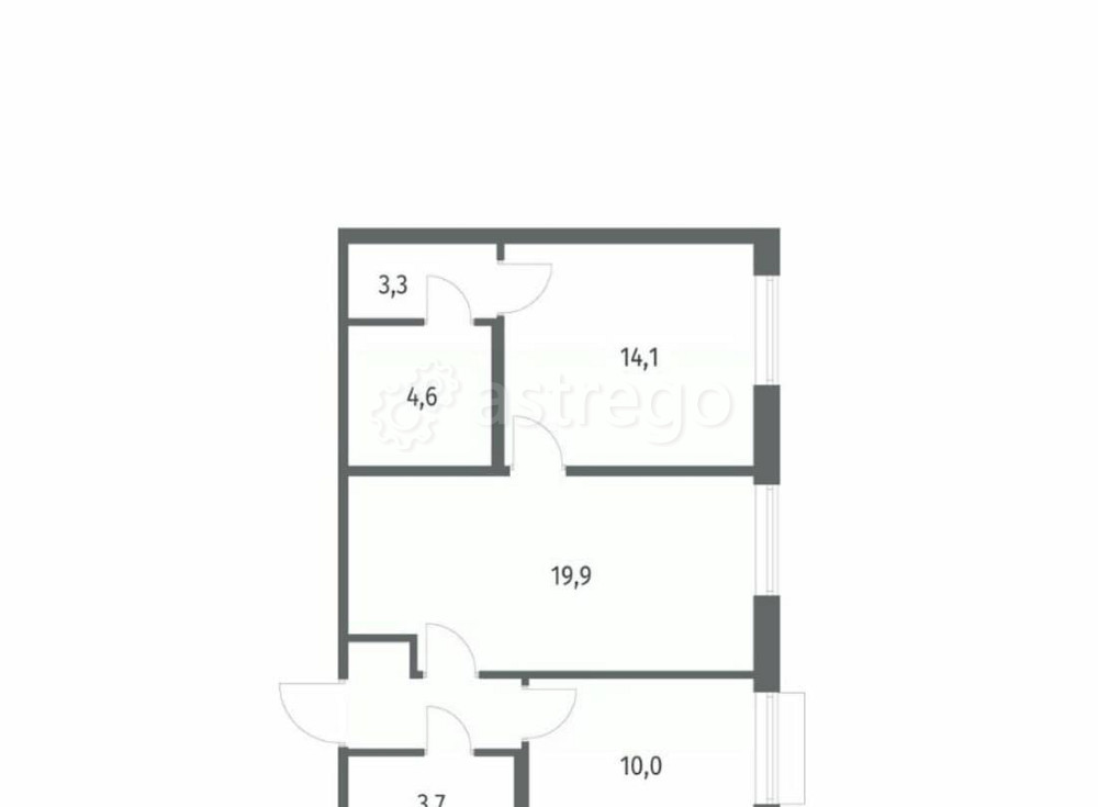 2-комн. квартира, 59.3 м2, 10/12 эт. Санкт-Петербург - изображение 1