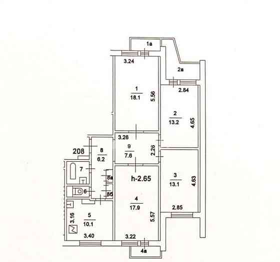 4-комн. квартира, 95 м2, 5/17 эт. Москва