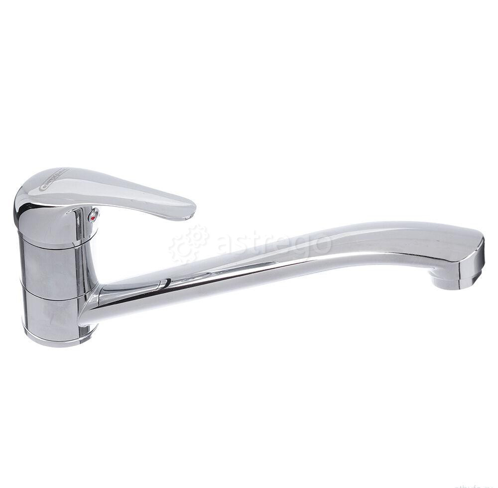 Смеситель для кухни СоюзКран, низкий излив 25 см, керамический картридж 35 мм, хром, цинк, SK01-l102 Пермь - изображение 1