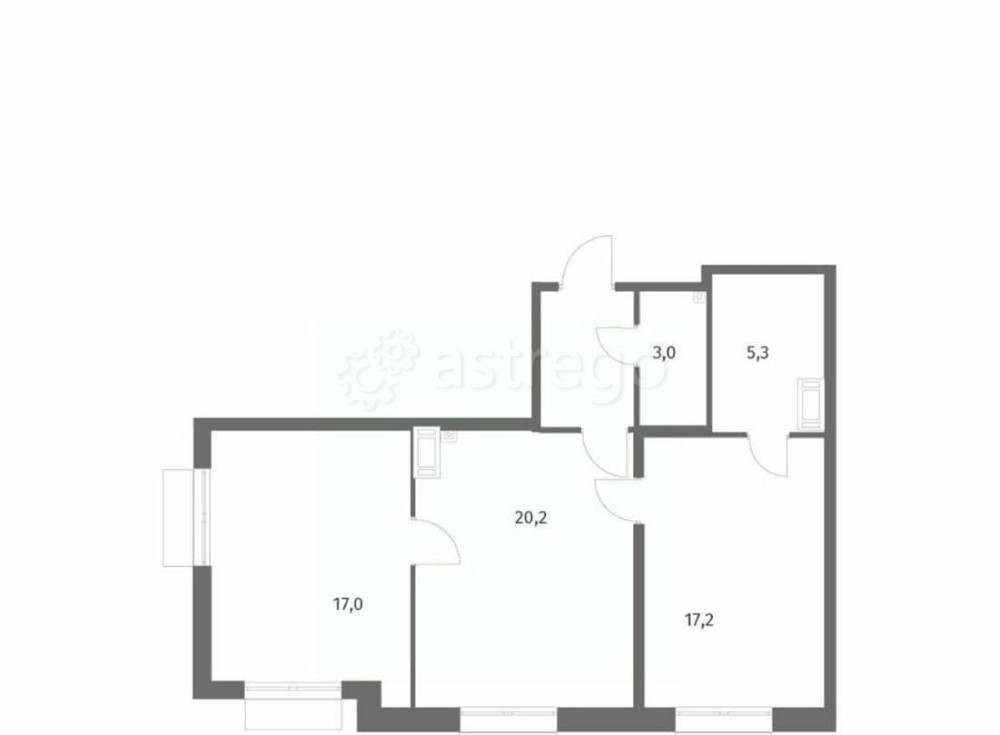 2-комн. квартира, 66.9 м2, 12/13 эт. Санкт-Петербург - изображение 1