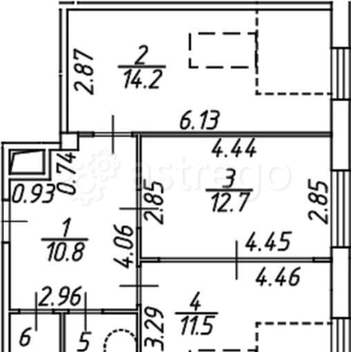 2-комн. квартира, 55 м2, 7/7 эт. Санкт-Петербург - изображение 10