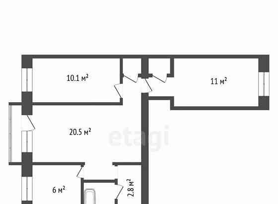 3-комн. квартира, 54.5 м2, 3/5 эт. Красноярск