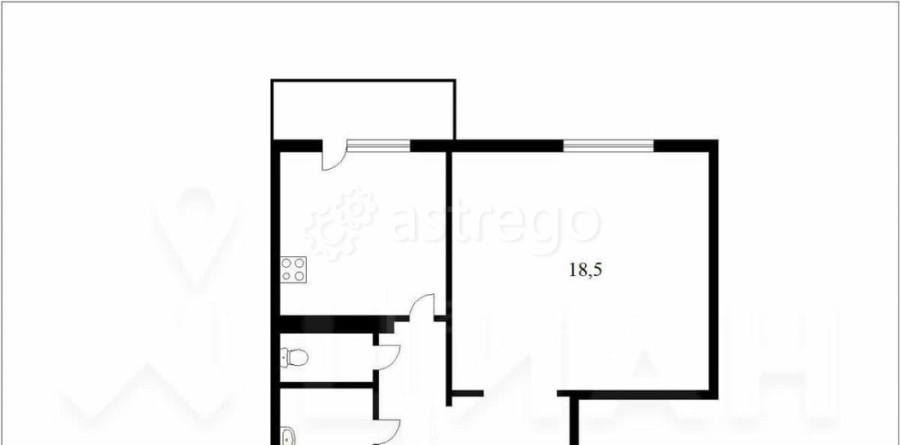 1-комн. квартира, 38 м2, 7/22 эт. Москва - изображение 6