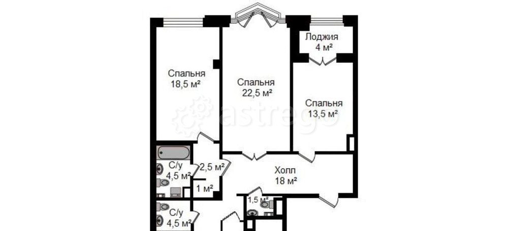 4-комн. квартира, 130 м2, 6/9 эт. Санкт-Петербург - изображение 2