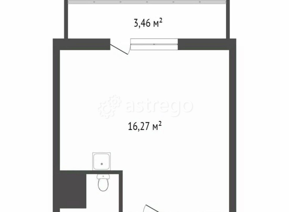 Студия, 24.2 м2, 7/15 эт. Красноярск - изображение 2