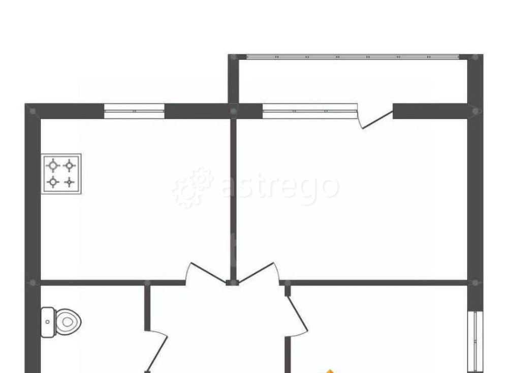 2-комн. квартира, 38 м2, 4/5 эт. Белогорск - изображение 1