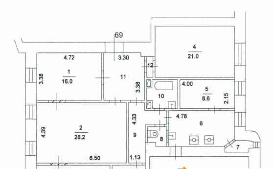 5-комн. квартира, 138 м2, 4/6 эт. Москва