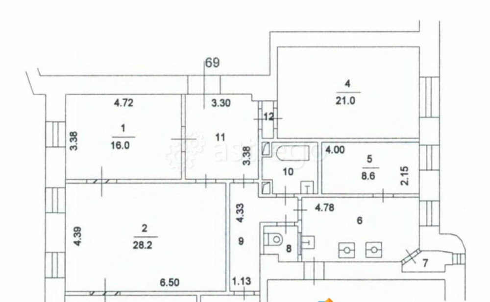 5-комн. квартира, 138 м2, 4/6 эт. Москва - изображение 6
