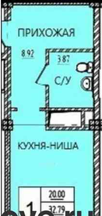 Студия, 34.25 м2, 9/15 эт. Красноярск