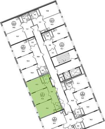 2-комн. квартира, 57 м2, 10/17 эт. Москва