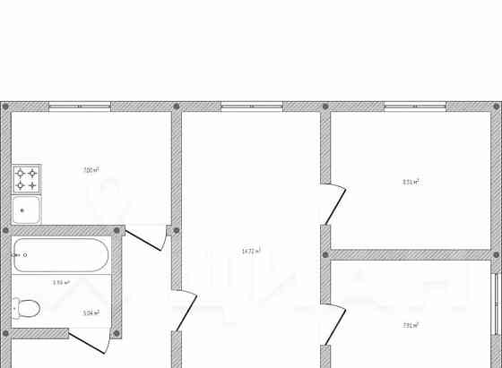 2-комн. квартира, 44.4 м2, 4/5 эт. Норильск