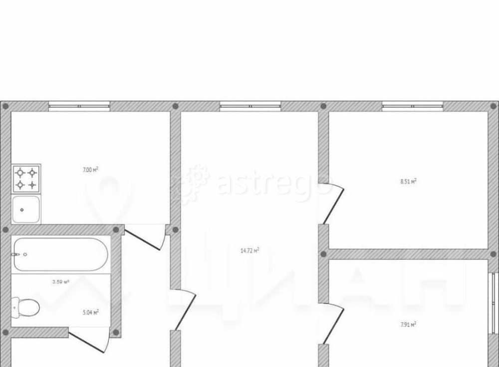 2-комн. квартира, 44.4 м2, 4/5 эт. Норильск - изображение 6