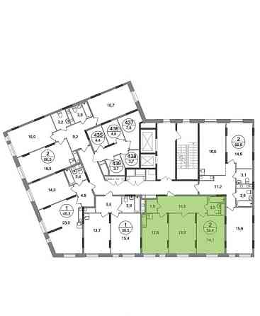 2-комн. квартира, 56 м2, 6/17 эт. Москва