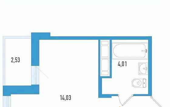 Студия, 22.02 м2, 12/12 эт. Санкт-Петербург