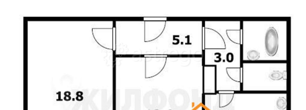 2-комн. квартира, 53 м2, 6/9 эт. Бийск - изображение 3