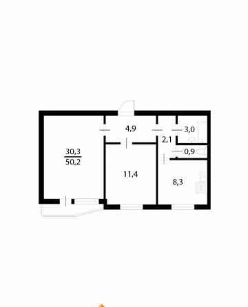 2-комн. квартира, 51 м2, 3/17 эт. Москва
