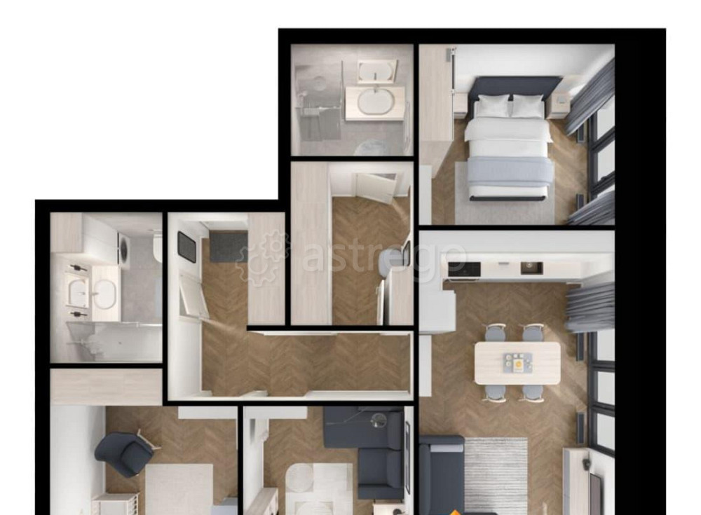 3-комн. квартира, 75 м2, 3/12 эт. Санкт-Петербург - изображение 7