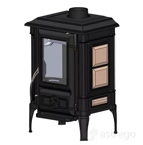 ПЕЧЬ-Камин GUCA Чугунная Arina-1110 Cream Волгоград - изображение 1