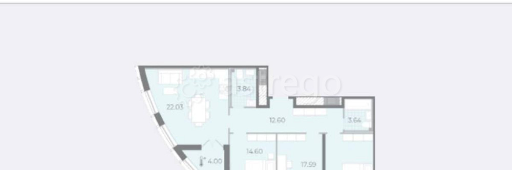 3-комн. квартира, 94.4 м2, 4/7 эт. Санкт-Петербург - изображение 1