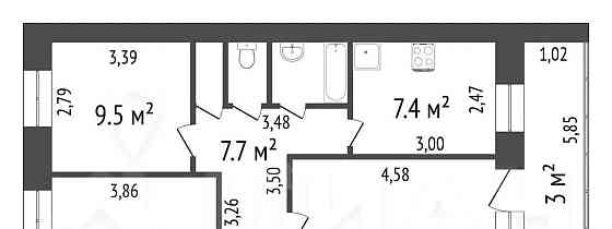 3-комн. квартира, 62 м2, 4/5 эт. Лесосибирск