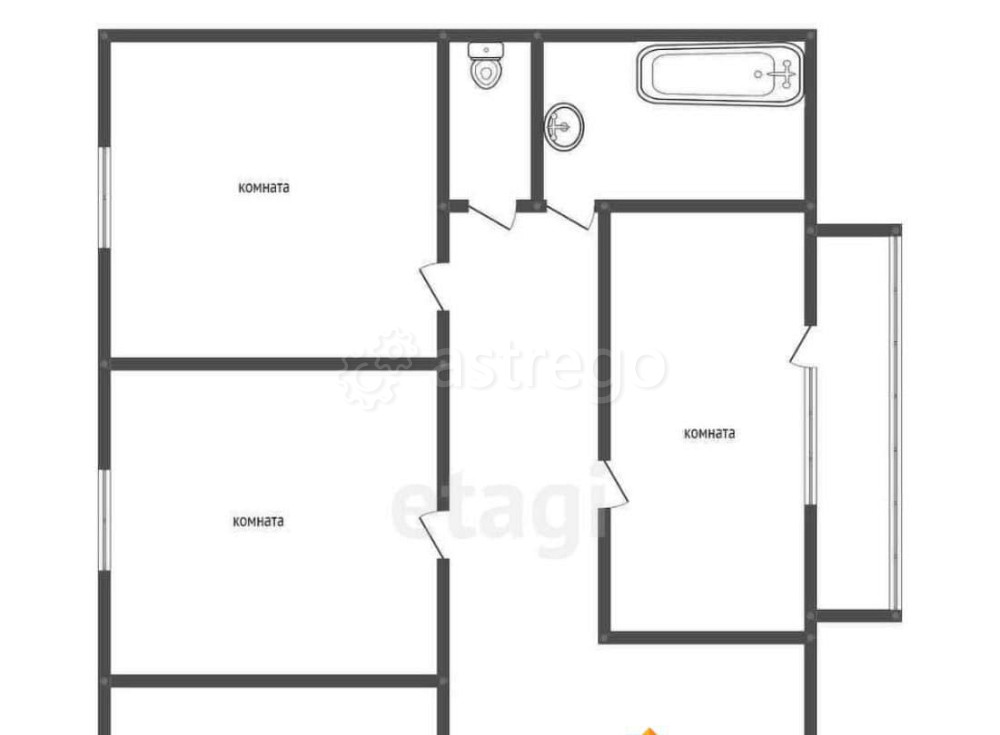 3-комн. квартира, 65.5 м2, 4/5 эт. Белогорск - изображение 2