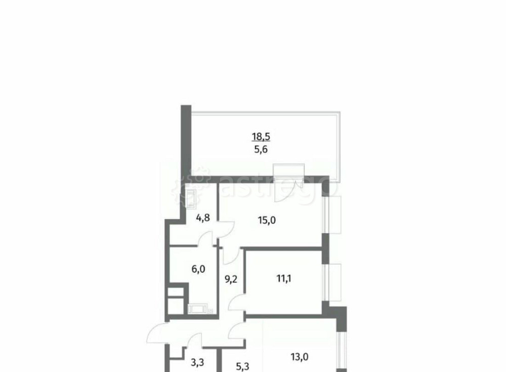 3-комн. квартира, 73.3 м2, 4/6 эт. Санкт-Петербург - изображение 1